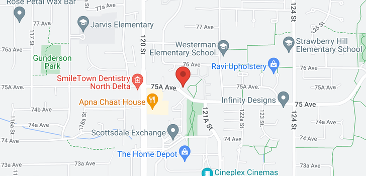 map of 108 12125 75A AVENUE